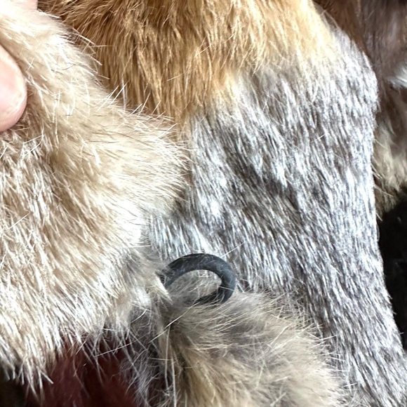 Vintage 1970 Patchwork French Rabbit Fur Jacket Coat SZ 13 14 K&H Furmoste - Picture 13 of 16